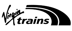 black and white virgin trains logo. Virgin trains are a my360plus client